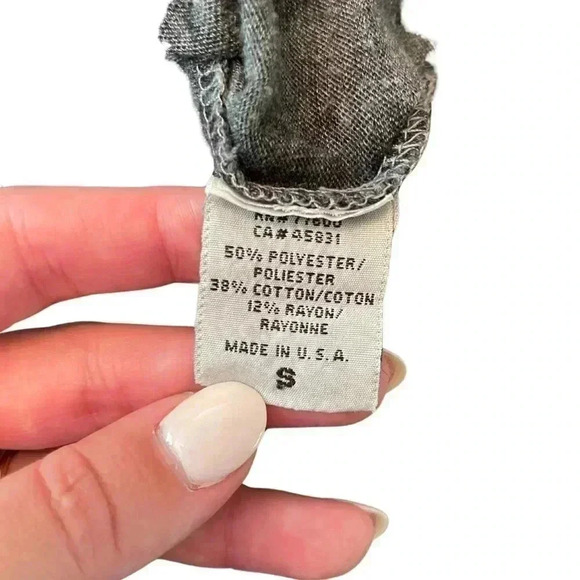 Chaser Burnout Cow Skull Long Sleeve Top Size Small - Picture 6 of 7